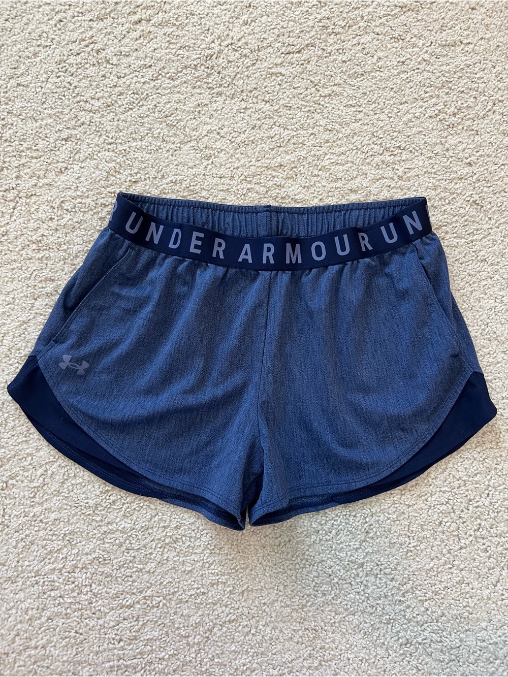 Under Armour Women's Dark Blue Athletic Running Shorts